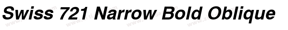 Swiss 721 Narrow Bold Oblique SWA字体转换